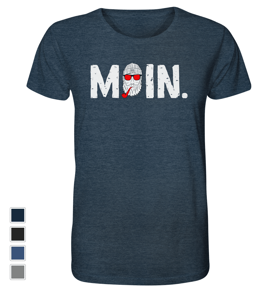 #MOIN. (rot) | Männer Bio T-Shirt (meliert) - Produktbild