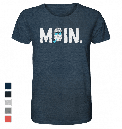 #MOIN. (blau) | Männer Bio T-Shirt (meliert) - Produktbild