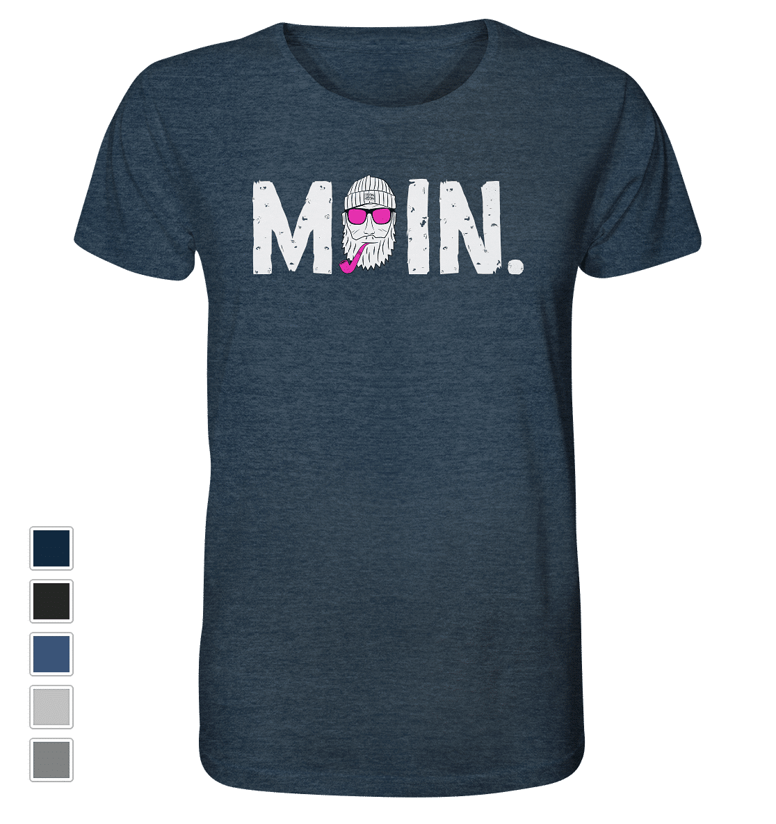 #MOIN. (pink) | Männer Bio T-Shirt (meliert) - Prorduktbild