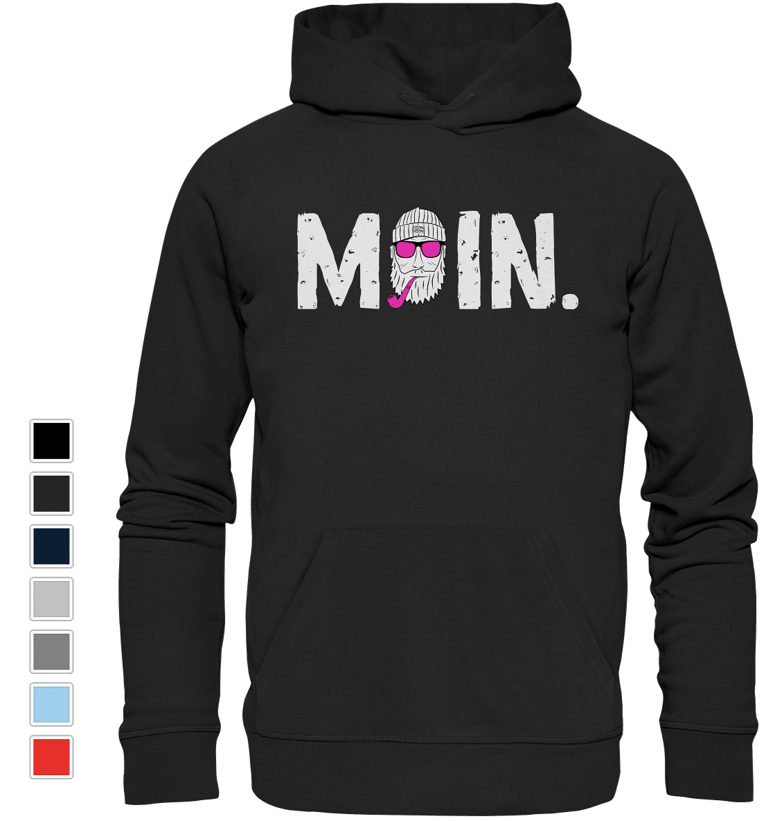 #MOIN. (pink) | Unisex Bio Hoodie – Kängurutaschen - Produktbild